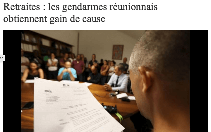  Retraites : les gendarmes réunionnais obtiennent gain de cause