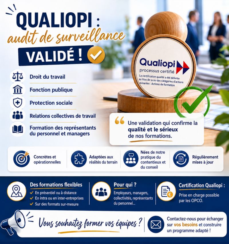  Qualiopi : notre audit de surveillance est validé