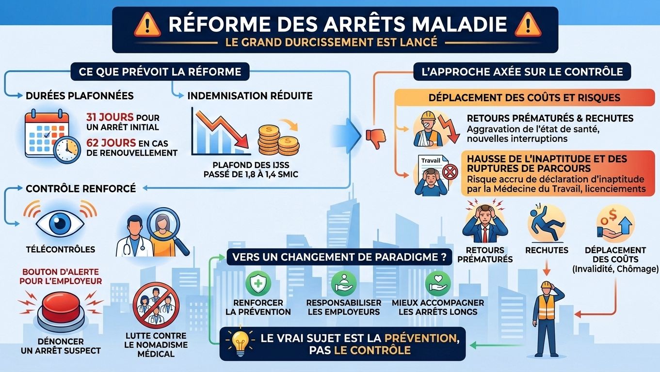  🚨 Réforme des arrêts maladie : le grand durcissement est lancé